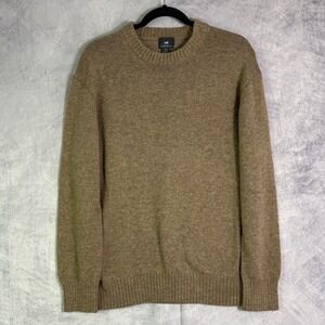 H&M Crew Neck Sweater Top Women's Sz S Brown academia preppy old money heritage